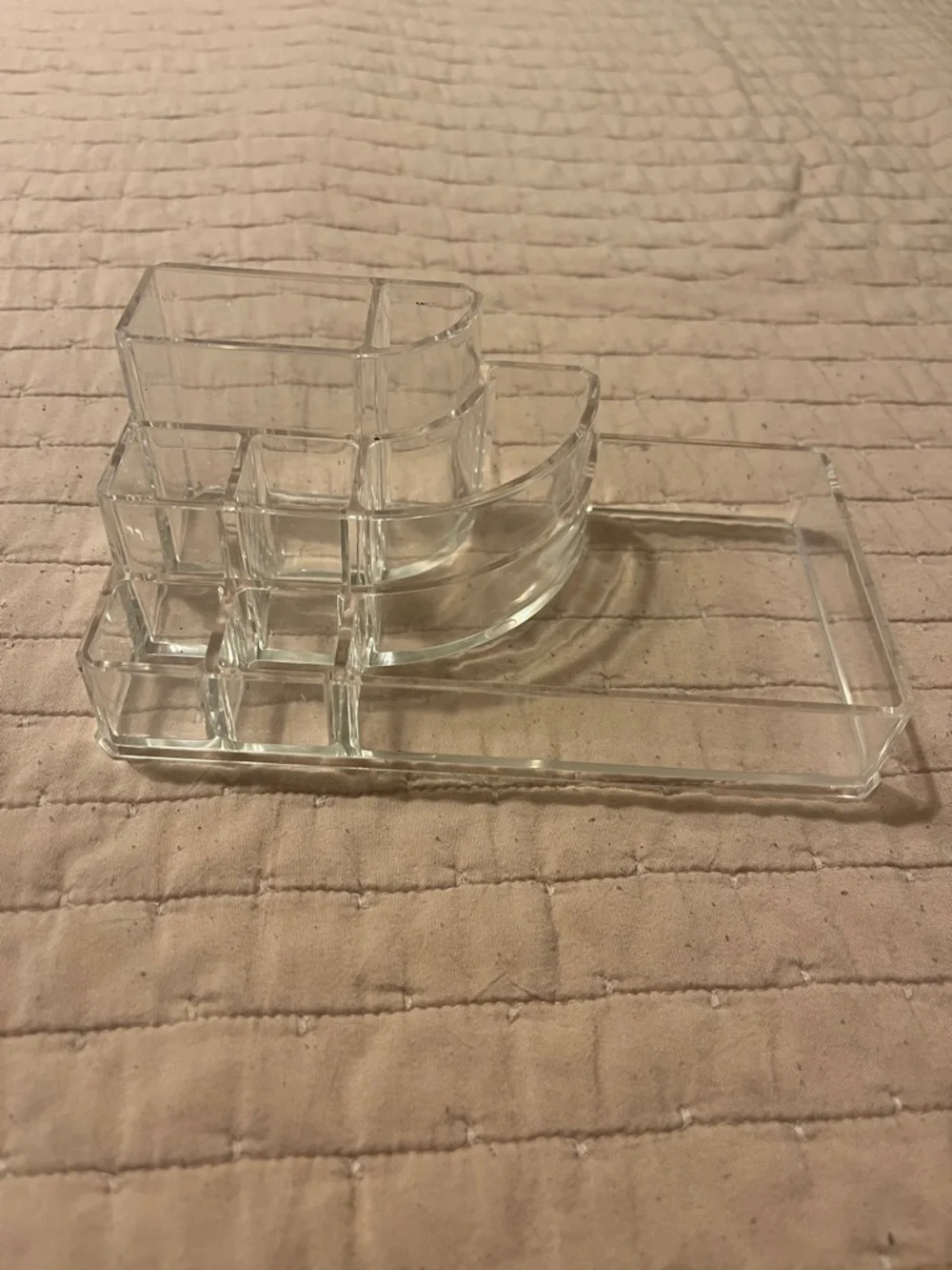 Set of 4 Clear Acrylic Makeup & Desk Organizers
